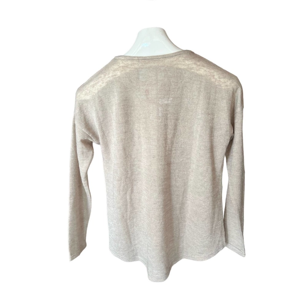 Soft Surroundings Tan Valentina Zip Sweatshirt Size Small - Picture 4 of 7